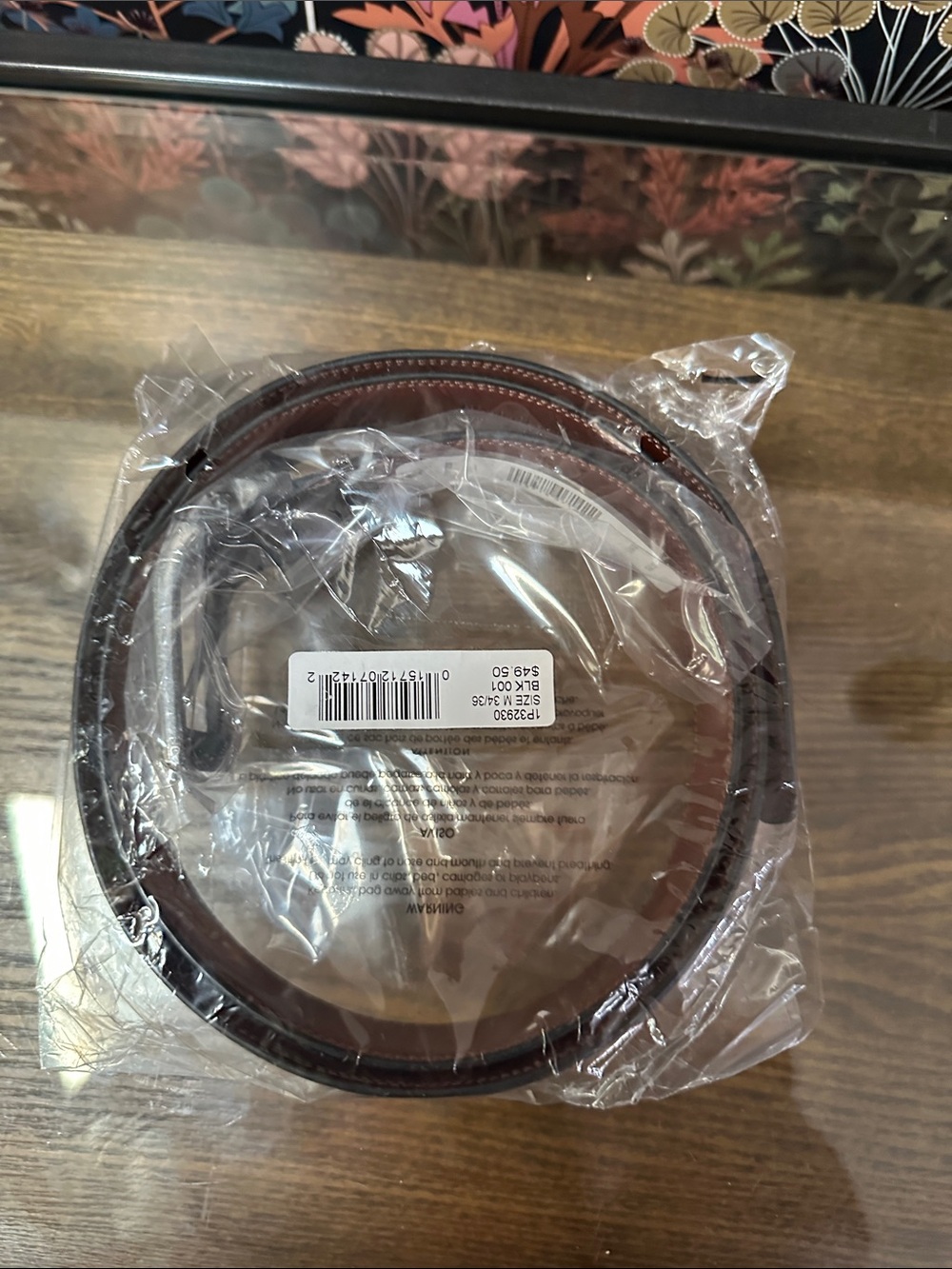 Perry Ellis Portfolio men's bonded leather belt